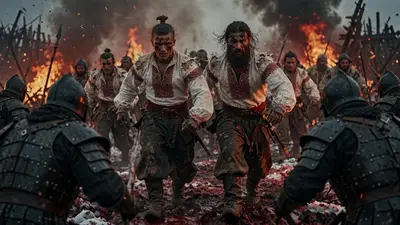 Кадр із кліпу «Хто з мечем прийде - від меча й загине!»