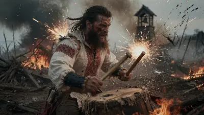 Кадр із кліпу «Хто з мечем прийде - від меча й загине!»